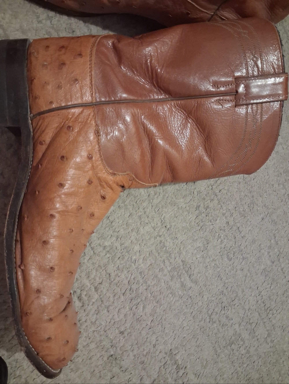JUSTIN OSTRICH RODEO BOOTS. CLOSET CLEAR OUT! MAKE OFFER!!! - Picture 7 of 14